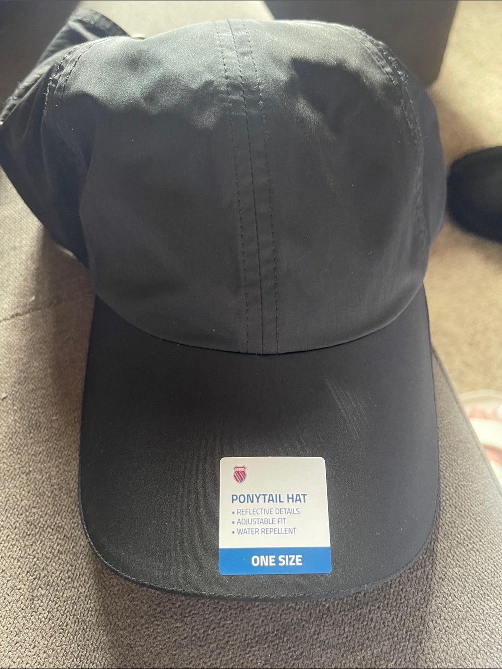 K-Swiss Black Ponytail Cap